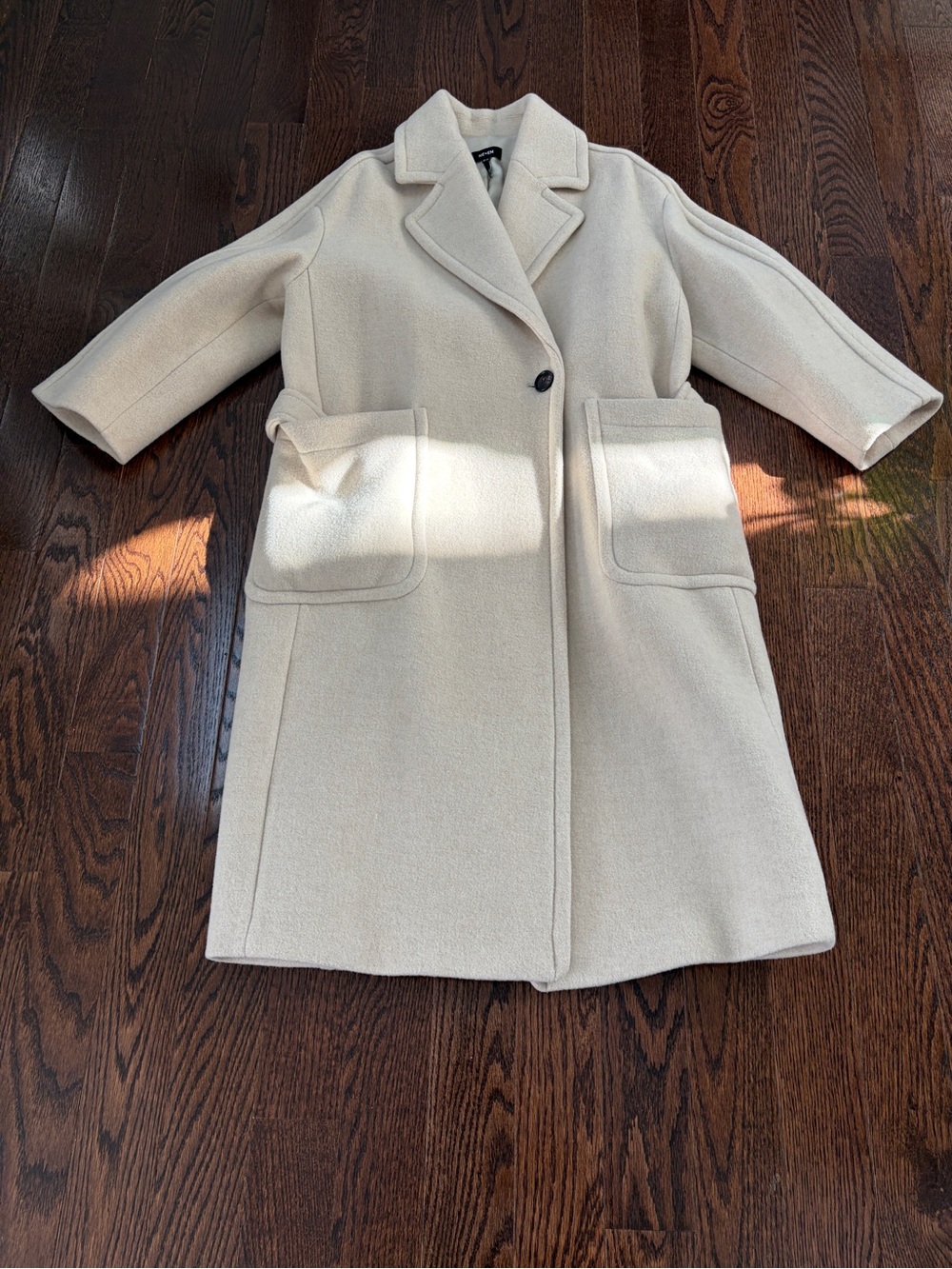 ME+EM Cream Single-Button Wool Coat size 6